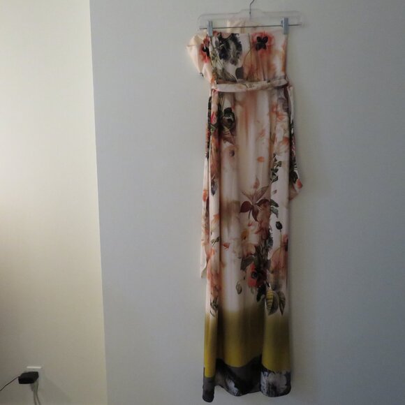 TED BAKER Aymay Opulent Bloom Floral Silk Maxi Dress Wedding - Ted Size 0 - Picture 11 of 16